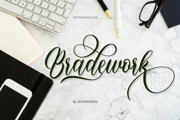 Bradework: A Modern Script Font for Editorial Design