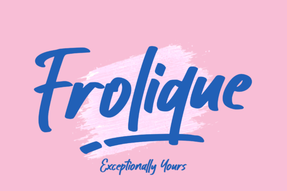 Frolique Font for Handmade Projects