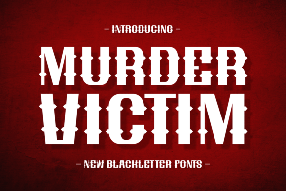 Murder Victim Font for Editorial Design