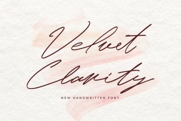 Velvet Clarity: A Graceful Script Font for Handmade Creations